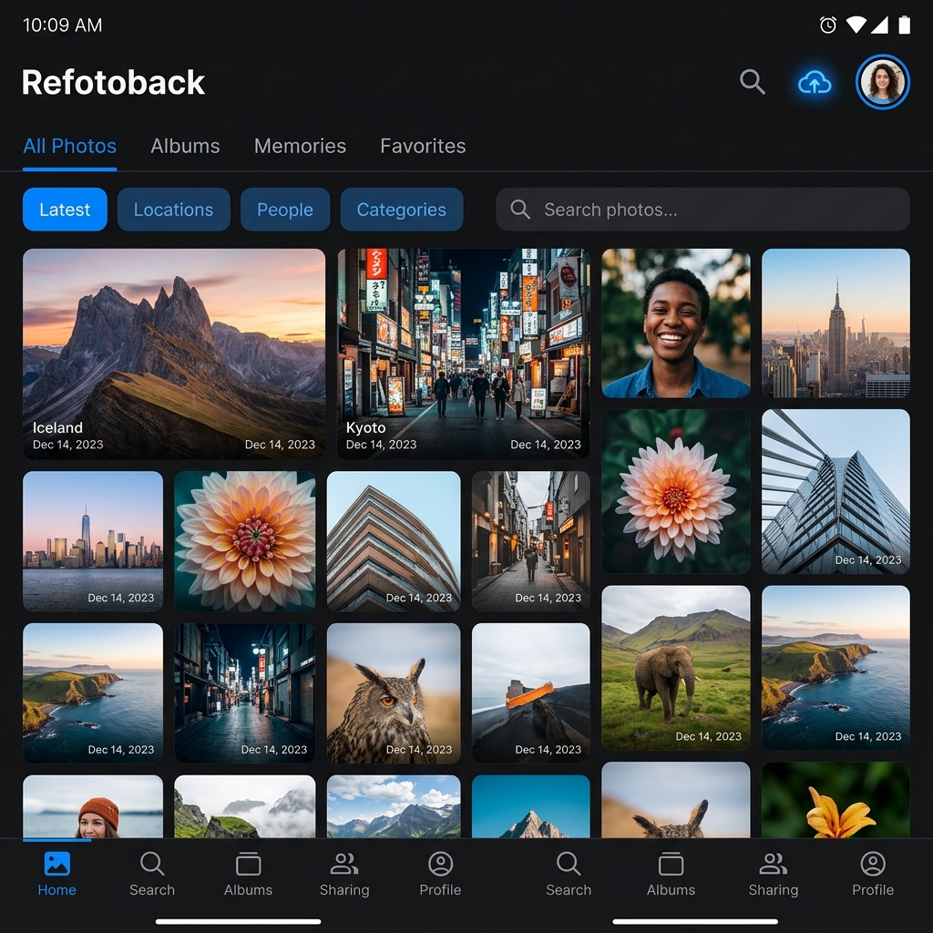 Refotoback Mobile App Gallery Mockup